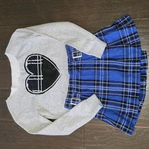 JUSTICE SKIRT & SHIRT SET